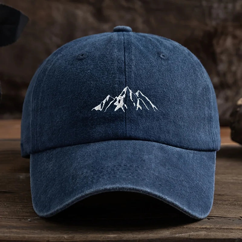 Men's Baseball Cap Mountain Peak Pattern Print Vintage