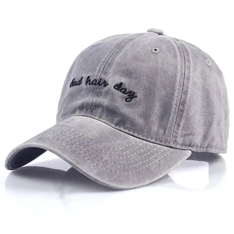 Bad Hair Day Embroidered Washed Snapback Baseball Cap Hip Hop Hat