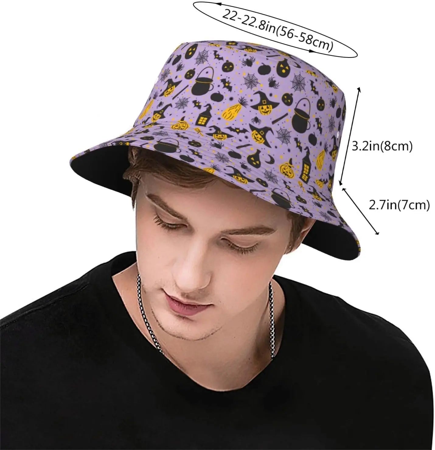 Bucket Hat For Halloween Cool Novelty Hats For Women Men Witch Hat Pumpkin Soup