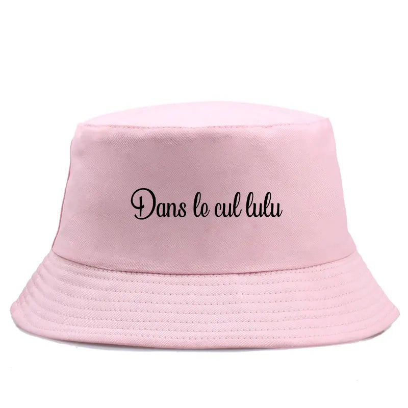 Dans Le Cul Lulu Reversible Bucket Hat Funny French Slang Print Summer Reversible Edgy Streetwear Cap Men Women