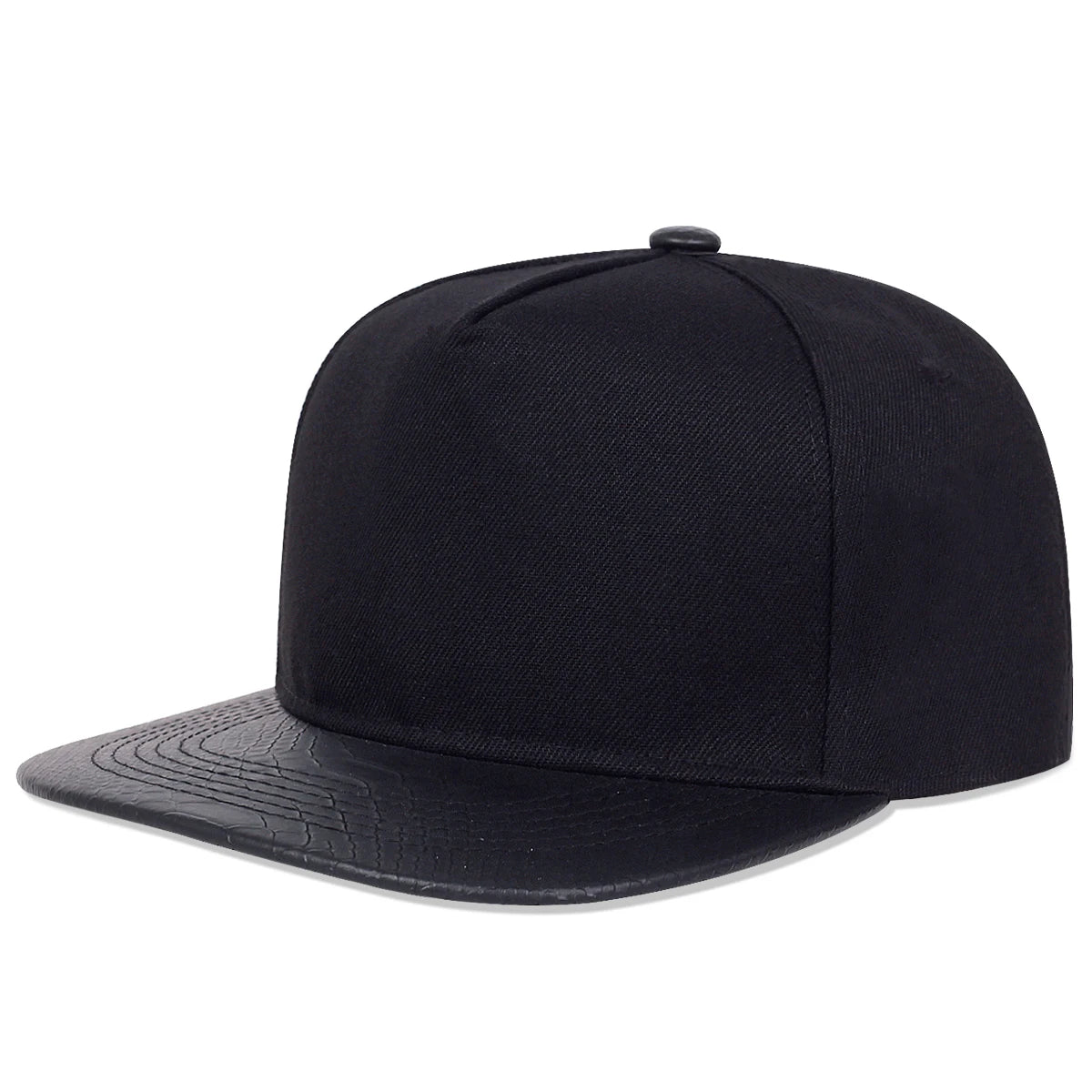 Solid Leather Snapback Hat Men Women Adjustable Baseball Cap Sport Hip Hop Golf Caps Male Female
