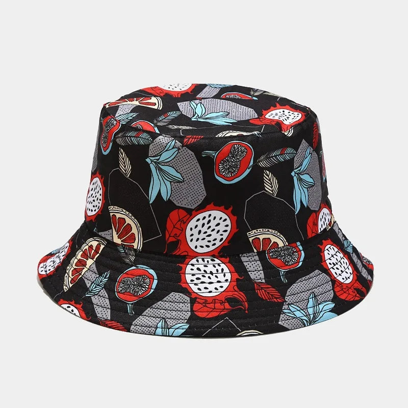 2022 18 Style Cotton Fruit Pattern Print Bucket Hat Fisherman Hat For Men And Women