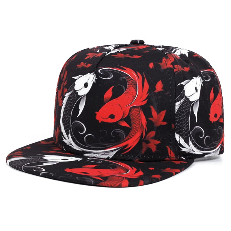 2025 Personalized New Flat brimmed Hat Printed Animal Street Hip Hop Snapback Caps