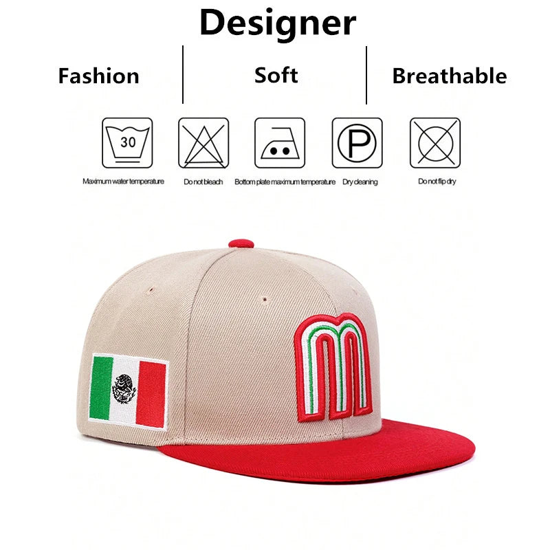 Unisex Simple Letter M Embroidery Hip-hop Hats Snapback Caps Baseball Caps