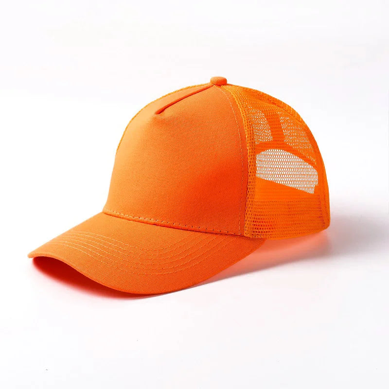 5 Pane Mesh Baseball Cap Adult Hip Hop Curved Snapback Hats