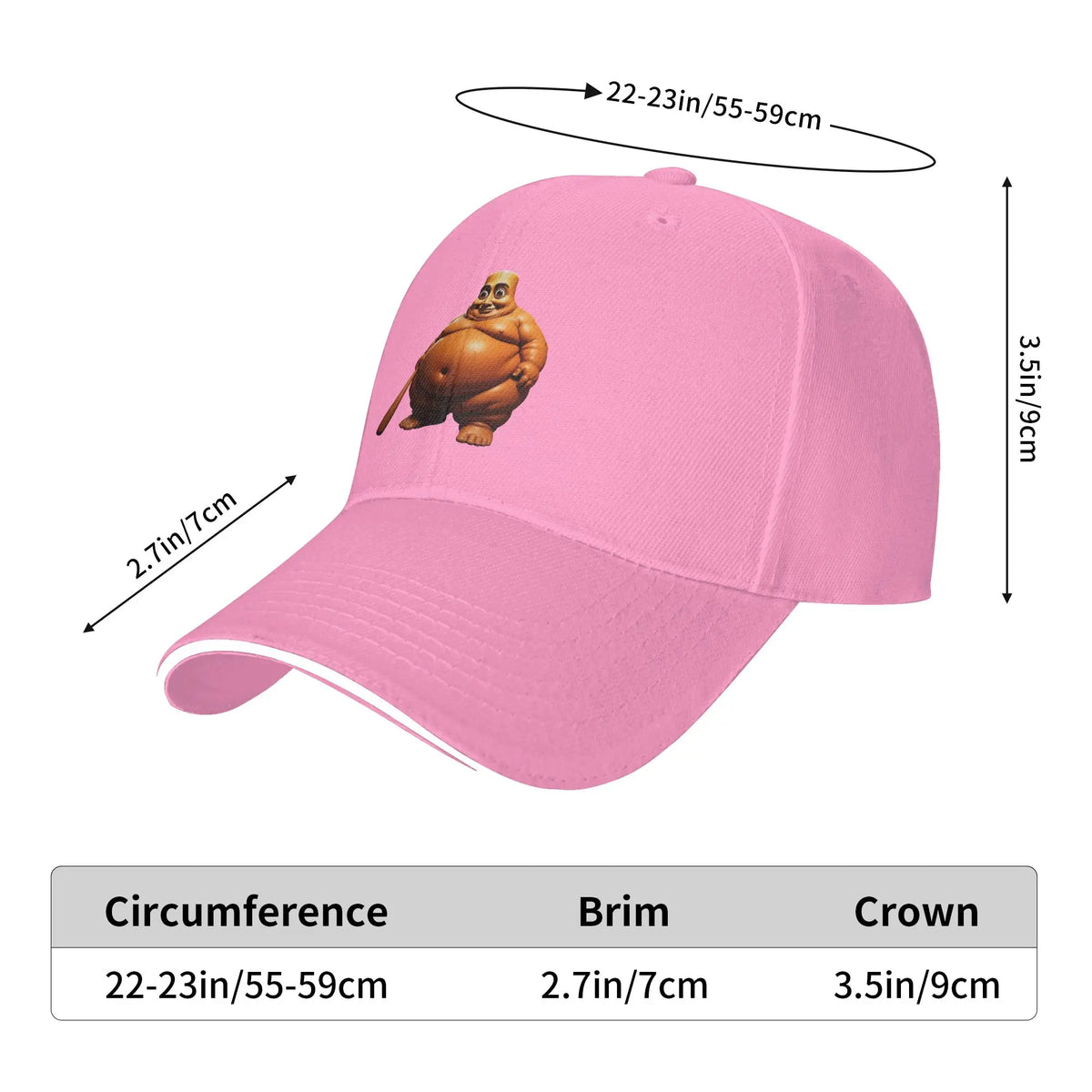 Tung Tung Tung Sahur Fat Sun Baseball Cap