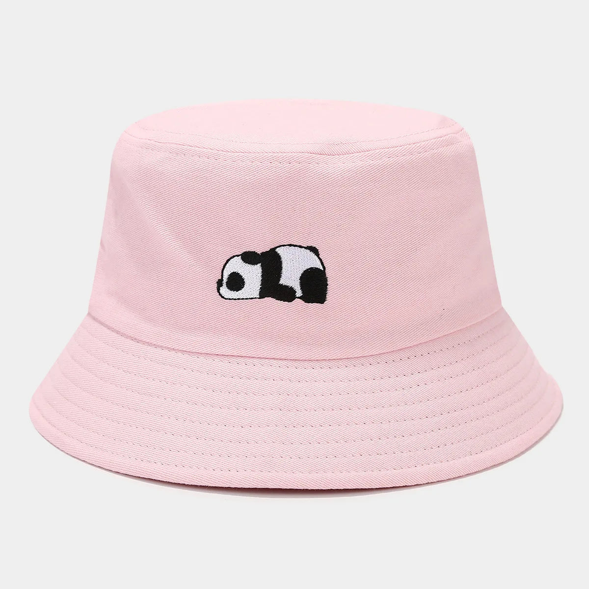Fashion Cartoon Panda Funny Black White Bucket Hat For Men Women
