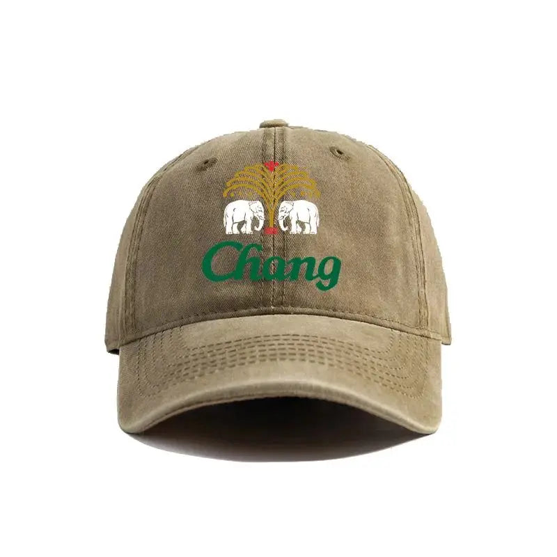 Chang Beer Baseball Cap Distressed Hats Chang Beer Thai Drink Hat Fashion