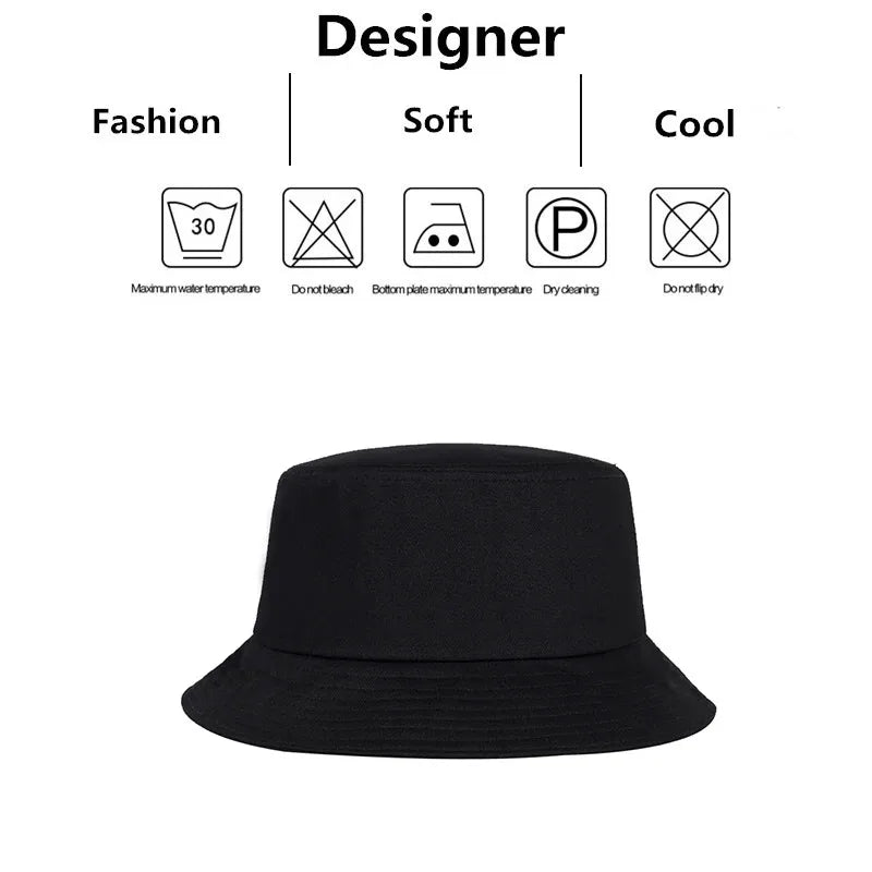 Unisex Solid Color Light Plate Personality Bucket Hats