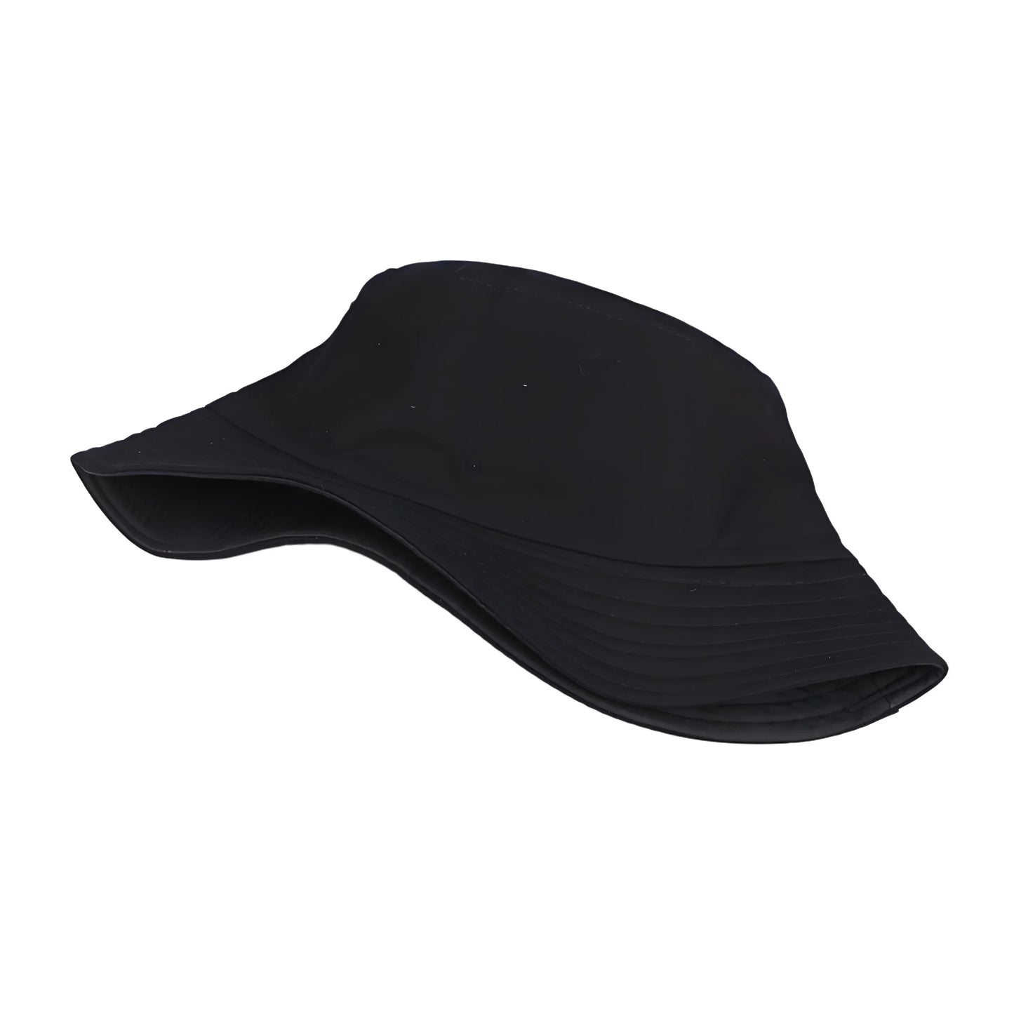 Black Bucket Hat With Sun Embroidered Summer Fisherman Cap For Men Women