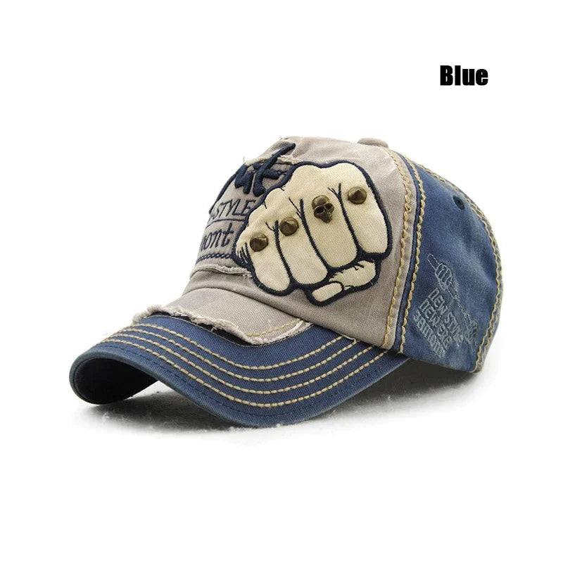 Fashion Baseball Cap Sports Outdoors Casual Cap Gorras Hip Hop Caps On Size Adjustable Unisex Fist River Patch