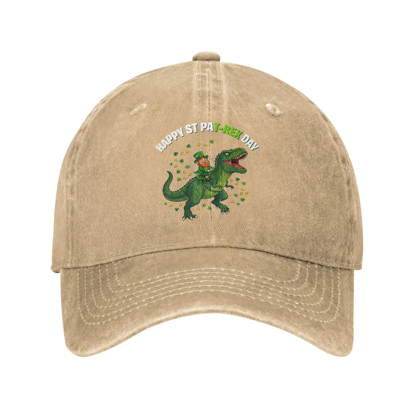 Dino St Patricks Day Kids Saint Patricks Boys Leprechaun Baseball Cap