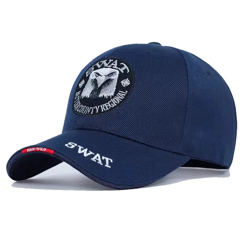 Army Cap Male Embroidered Eagle Black Baseball Caps