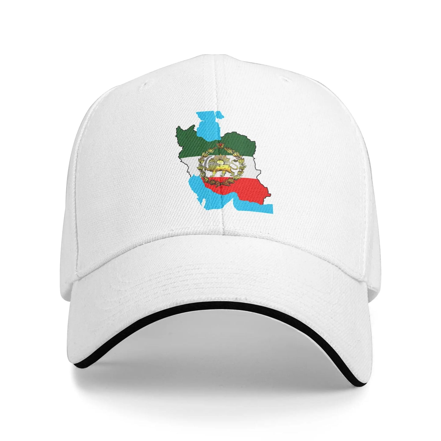Iran Flag With A Golden Lion Sun Baseball Cap Summer Women Men