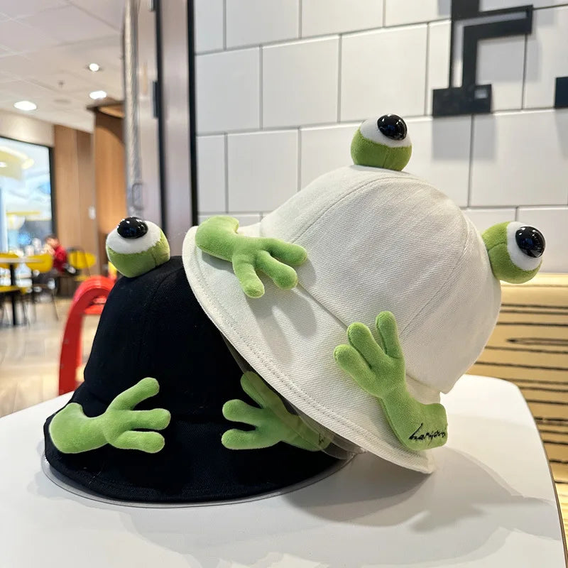 2024 New Cute Big Eyes Frog Bucket Hats
