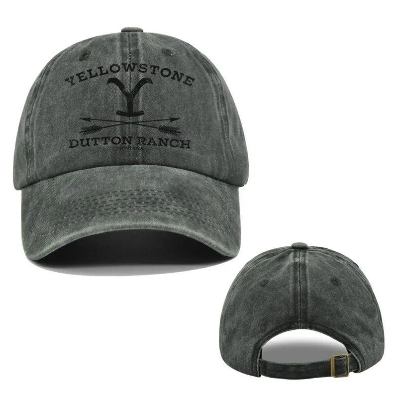 1pc Outdoor Yellowstone Dutton Ranch Hat Cross Ponytail Baseball Cap