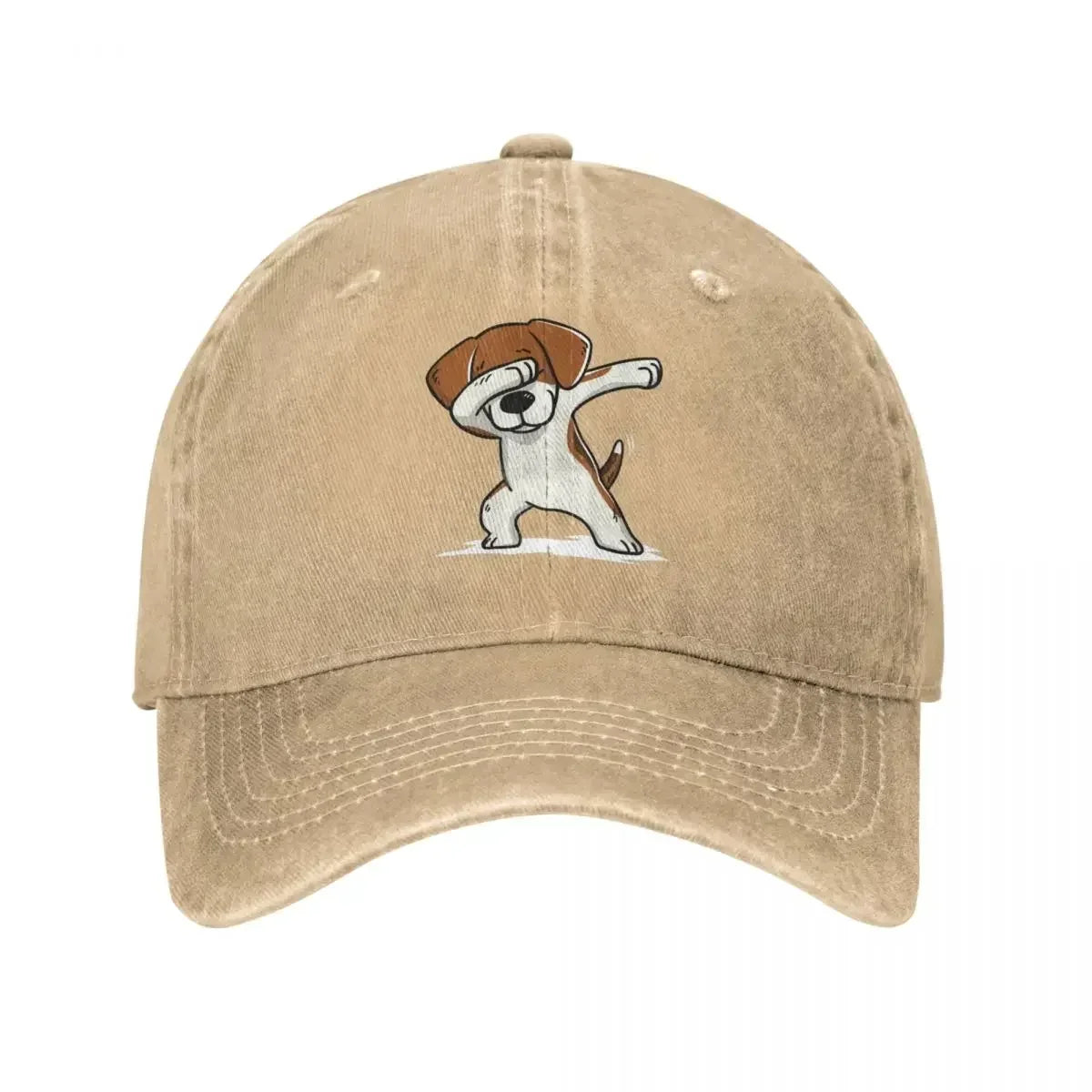 Dabbing Beagle Vintage Washed Baseball Cap