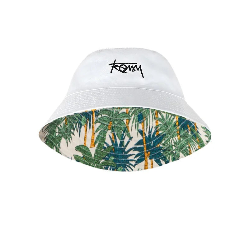 Big Head Size Bucket Hat Male Reversible Hawaii Korean Spring Hats