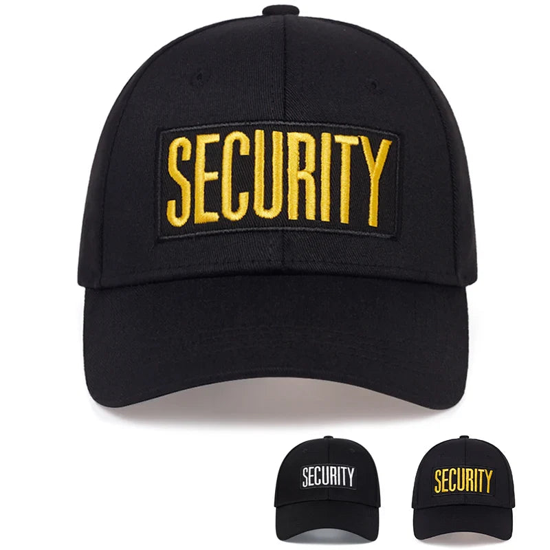 Unisex SECURITY Letter Embroidery Baseball Caps