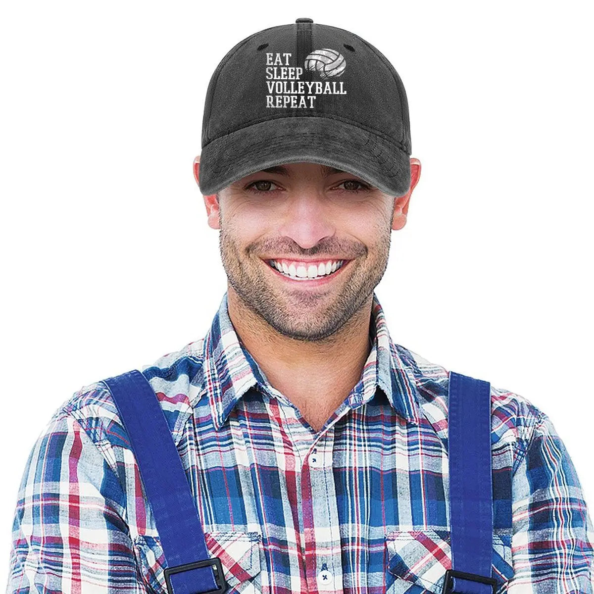 EAT SLEEP VOLLEYBALL REPEAT Washed Baseball Cap
