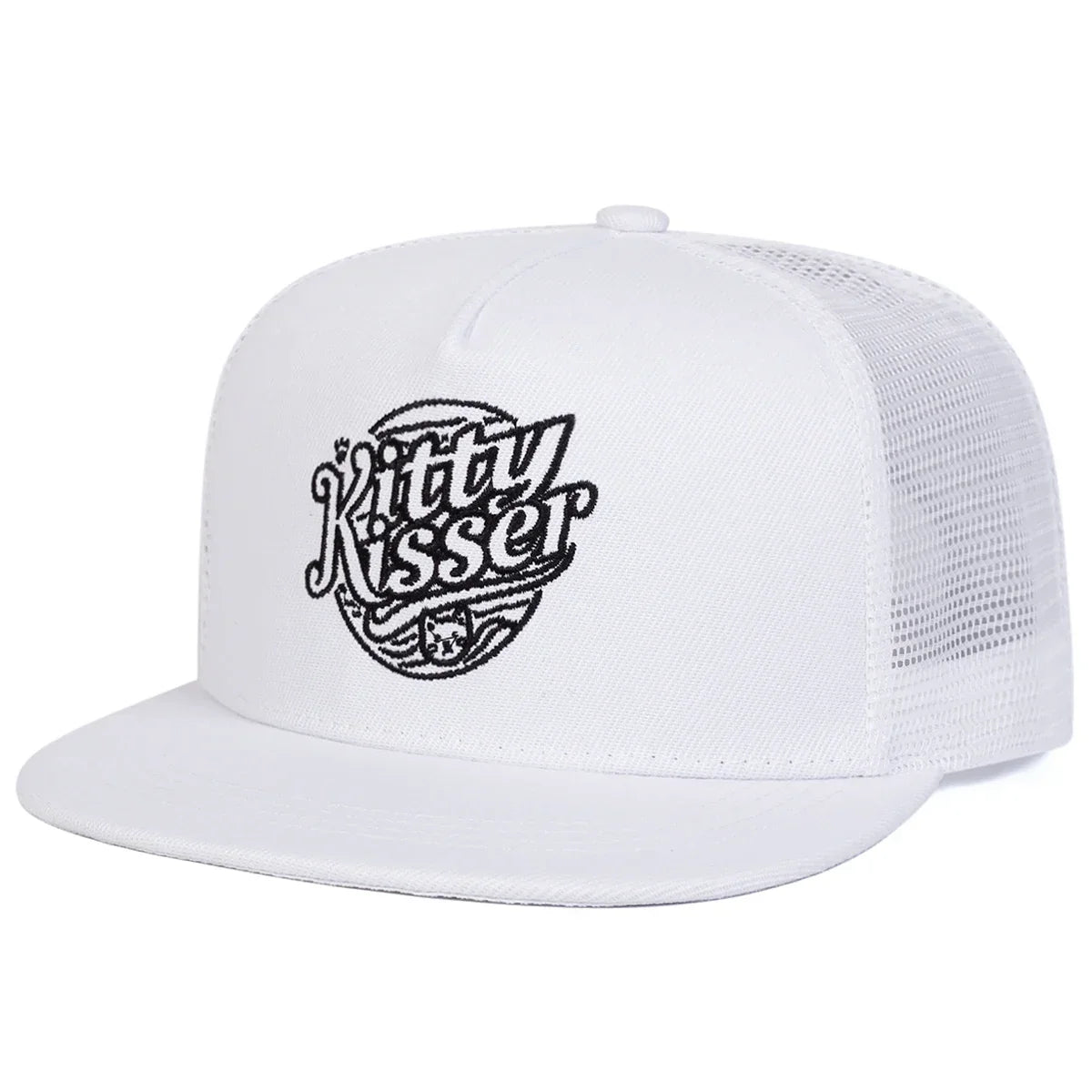 Unisex Kitty Kisser Letter Embroidery Hip-hop Net Hats