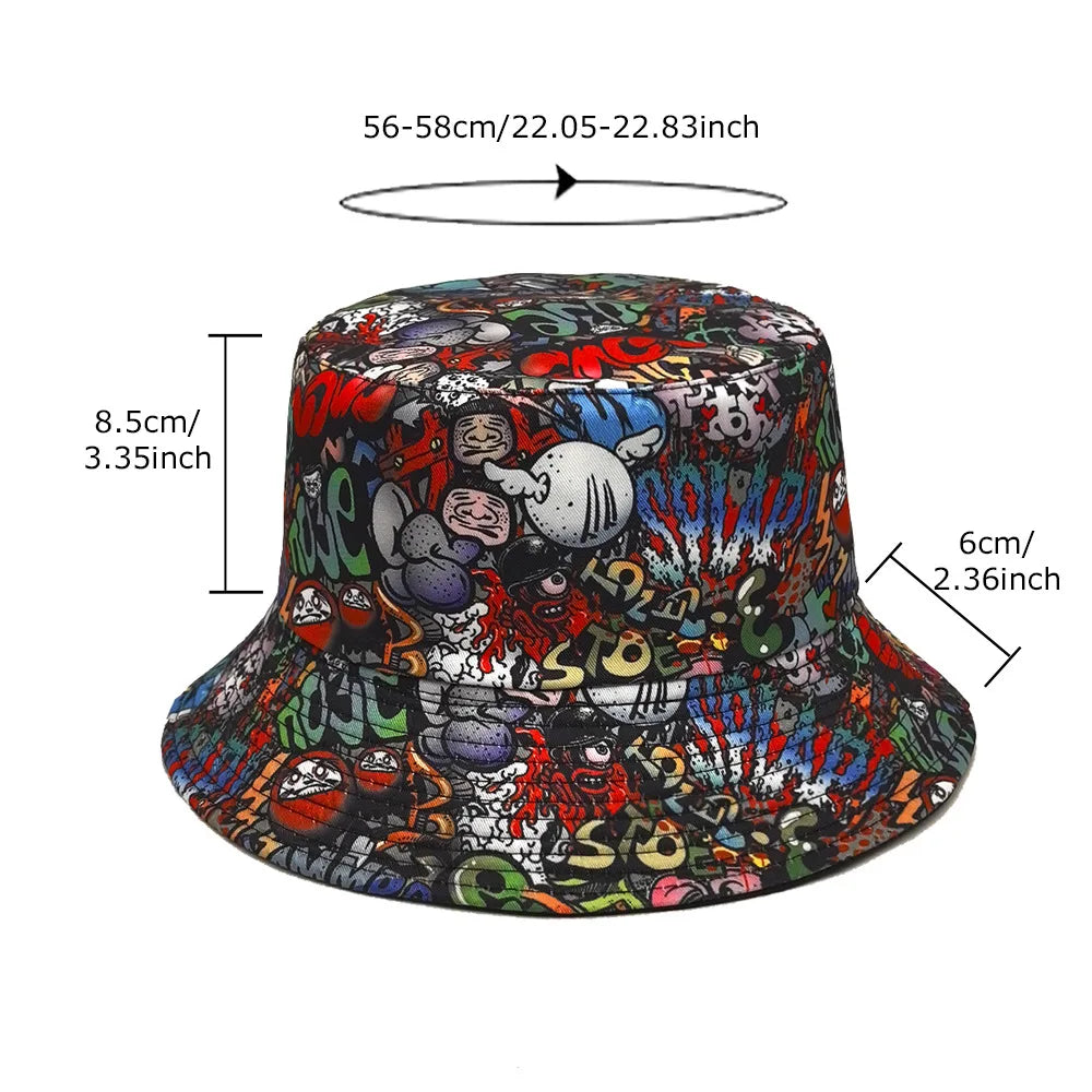 Fashion Graffiti Pattern Bucket Hat