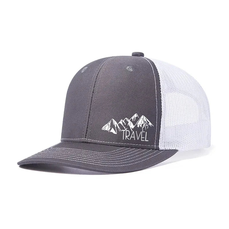 Peak TRAVEL Curved Adult Baseball Cap for Men Women Outdoor Mesh Duck Hat