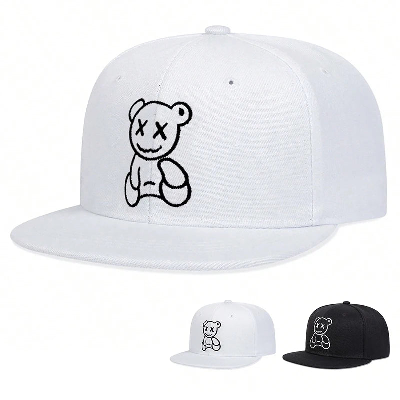 Unisex XX Little Bear Embroidery Hip-hop Hats Snapback Caps