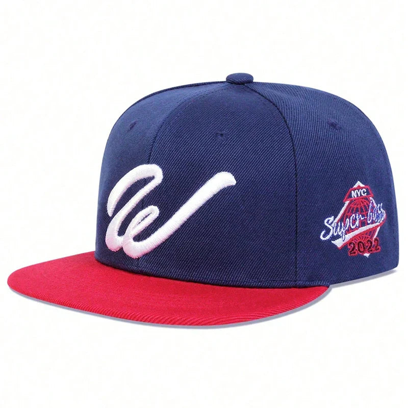 Unisex W Letter Embroidery Hip-hop Hats