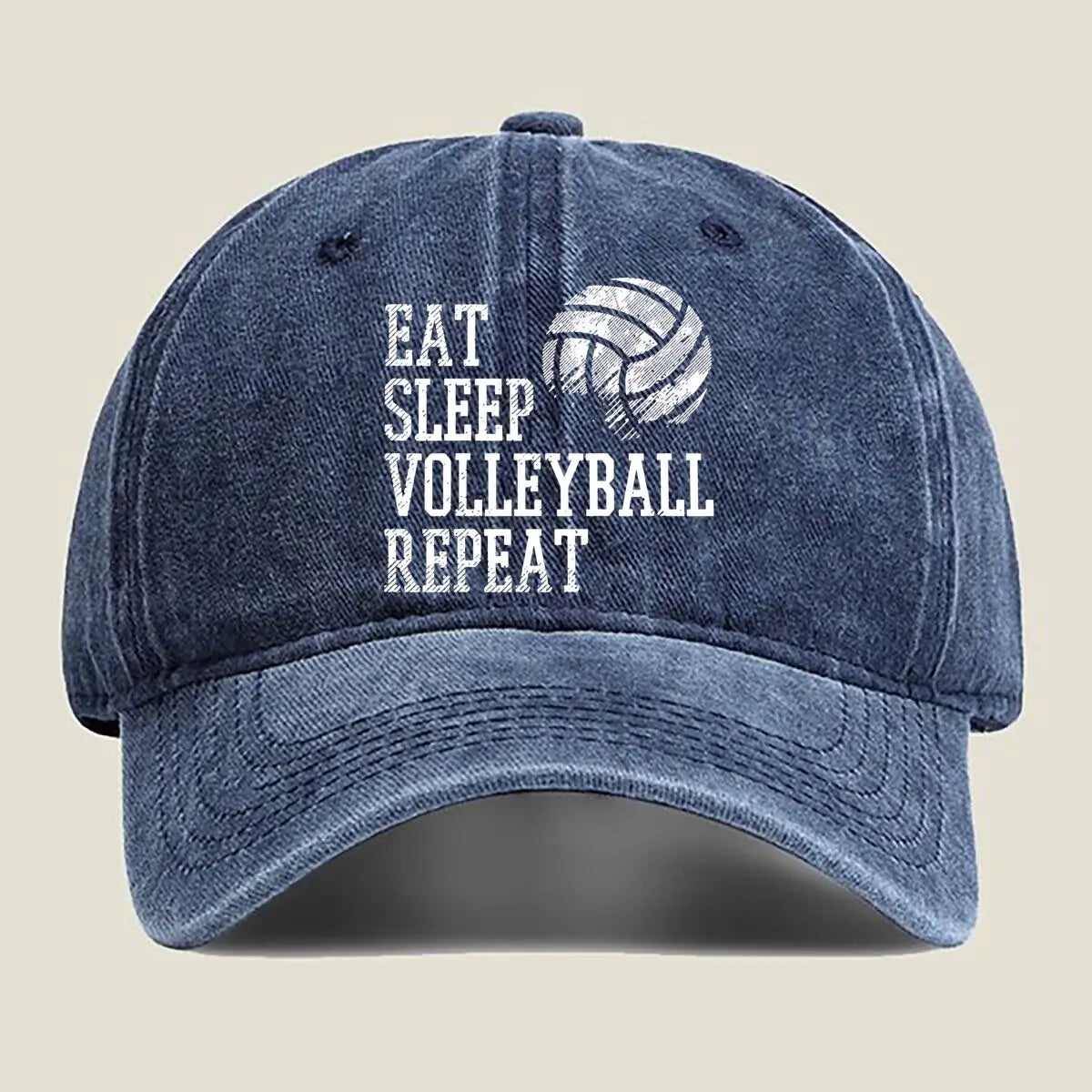 EAT SLEEP VOLLEYBALL REPEAT Washed Baseball Cap