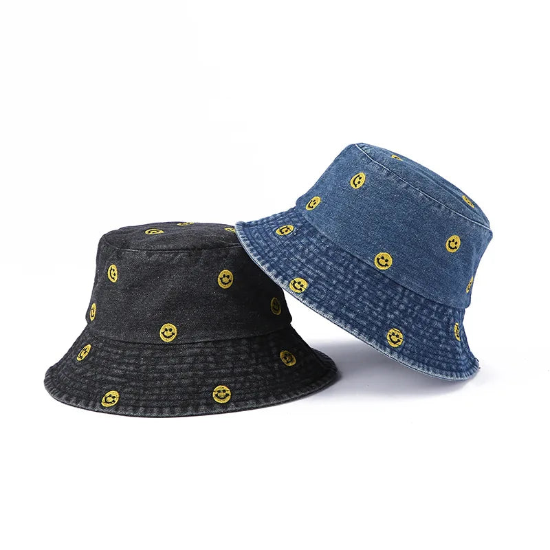 Denim Bucket hat Unisex Bucket Hat Aesthetic Fishing Hat for Men Women Teens