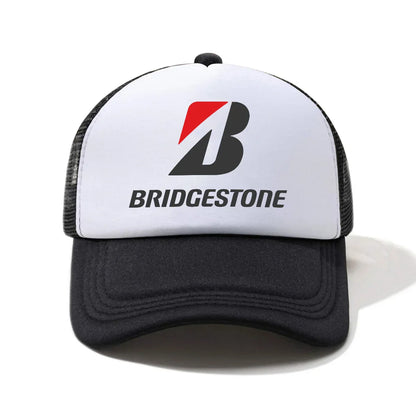 "B" Printed Half Mesh Baseball Cap Unisex