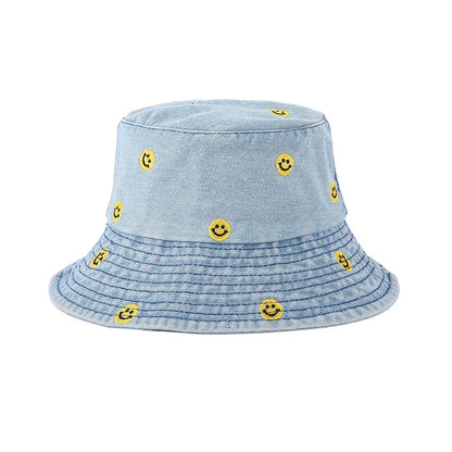 Denim Bucket hat Unisex Bucket Hat Aesthetic Fishing Hat for Men Women Teens