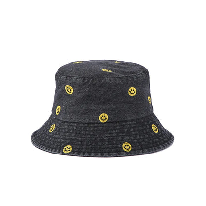 Denim Bucket hat Unisex Bucket Hat Aesthetic Fishing Hat for Men Women Teens