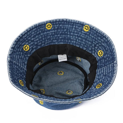 Denim Bucket hat Unisex Bucket Hat Aesthetic Fishing Hat for Men Women Teens