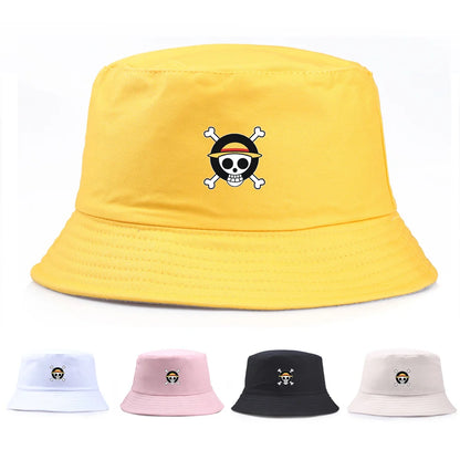 Anime Print Bucket Hats Unisex Fashion Women Men