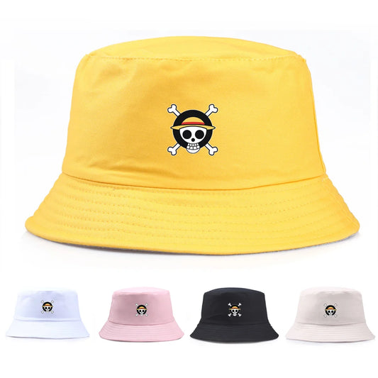 Anime Print Bucket Hats Unisex Fashion Women Men