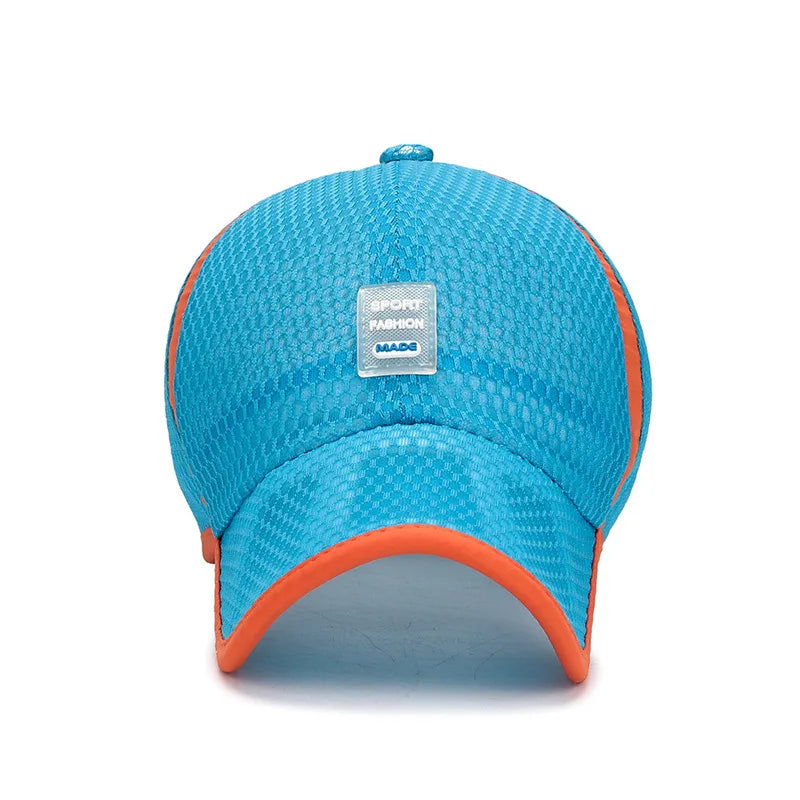 Adjustable Mesh Baseball Cap For Children Breathable Summer Sun Hat