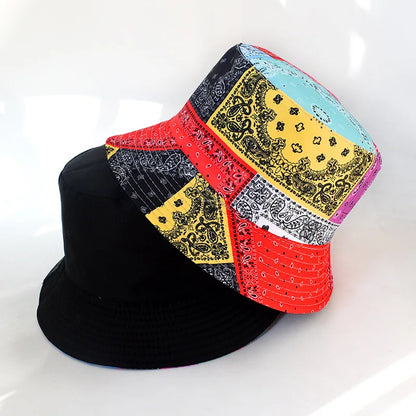 New Unisex Cotton Bucket Hat Men Women Cashew Flowers