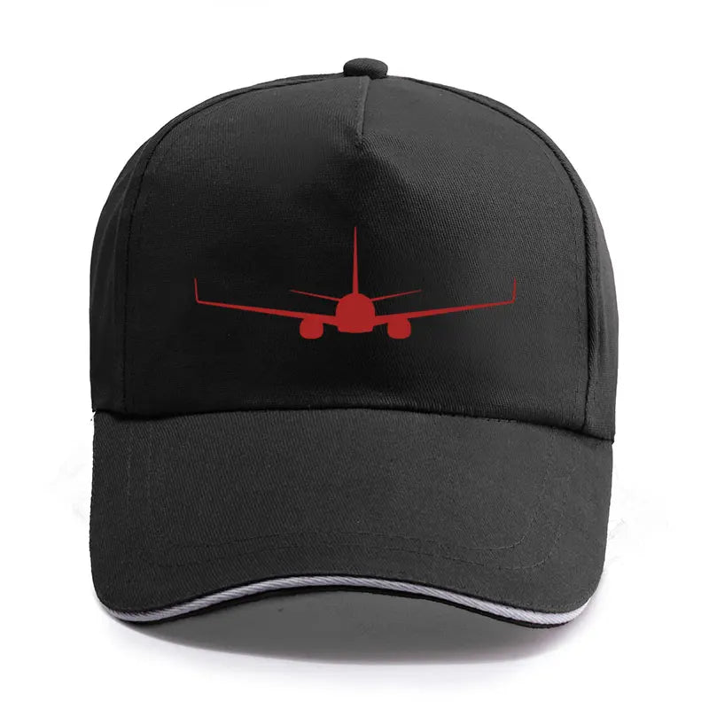 Boeing 737-800 Plane Print Baseball Caps