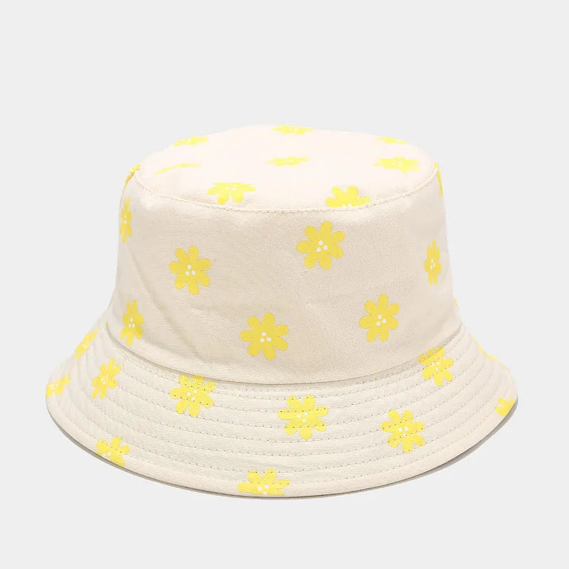 Seasons Cotton Flower Print Bucket Hat