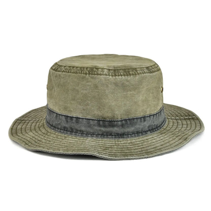 VOBOOM Bucket Hats for Men Washed Cotton Outdoor Panama