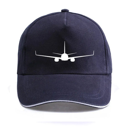 Boeing 737-800 Plane Print Baseball Caps