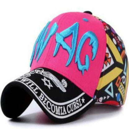 Parent-Child Cartoon Embroidery Letter SunShade Baseball Cap