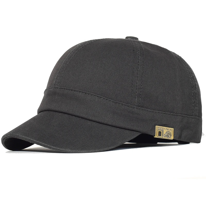 Short Brim Baseball Cap Cotton Men Women