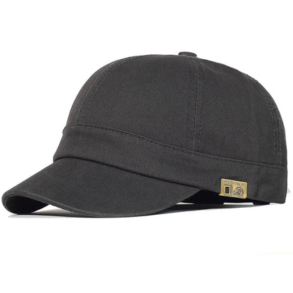 Short Brim Baseball Cap Cotton Men Women