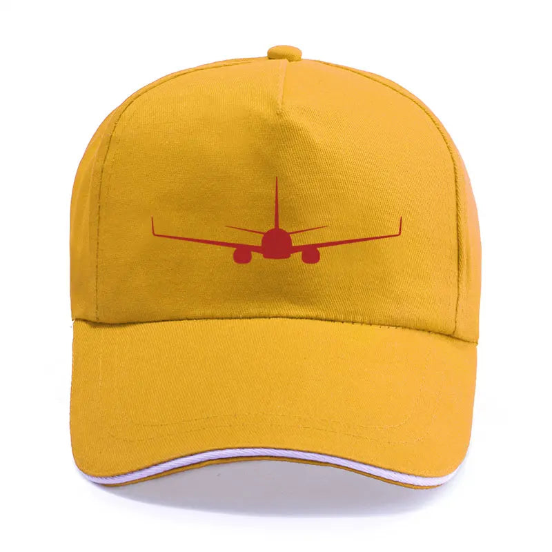 Boeing 737-800 Plane Print Baseball Caps