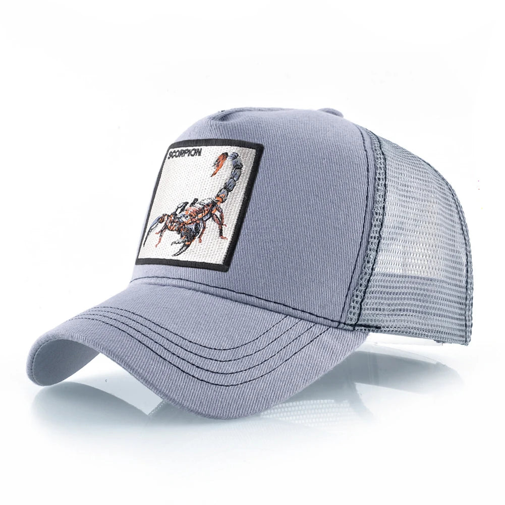 K Four Season Men's Baseball Caps With Scorpion Patch Snapback Hip Hop Cap