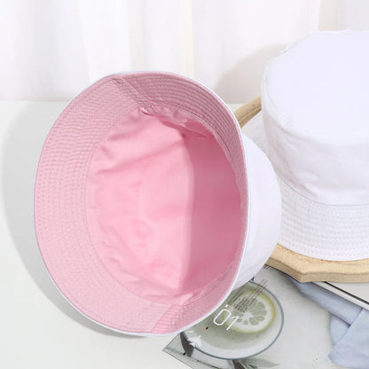 New Double-Sided Bucket Hat Women Men Sun Hat Panama Cap