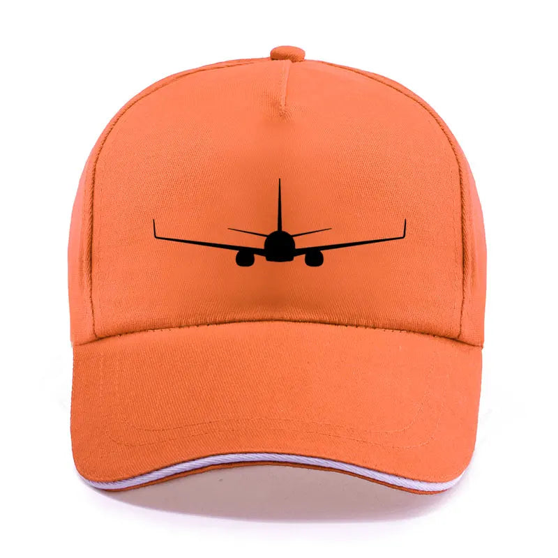 Boeing 737-800 Plane Print Baseball Caps